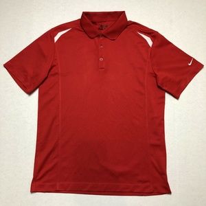 Nike Golf Tour Performance Dri Fit Red Polo Size L